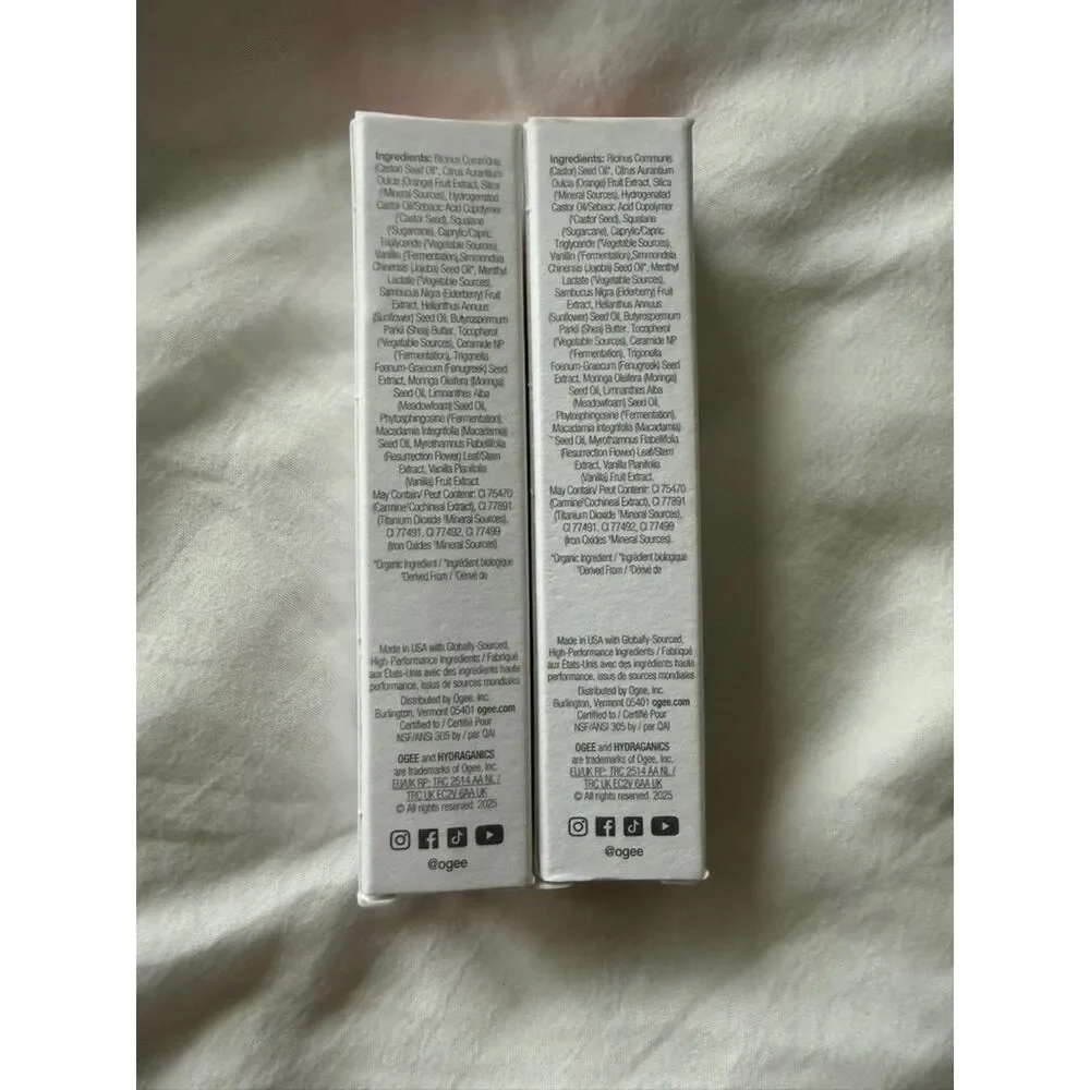 OGEE Hydraganics Beyond Clean Lip Gloss Lot of 2 - Wild Rose & Cosmo NIB